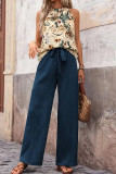 Sleeveless Camisole Vest Wide Leg Pants Two-Piece Set