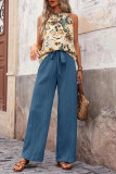 Sleeveless Camisole Vest Wide Leg Pants Two-Piece Set