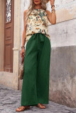 Sleeveless Camisole Vest Wide Leg Pants Two-Piece Set