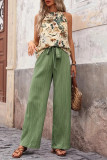 Sleeveless Camisole Vest Wide Leg Pants Two-Piece Set
