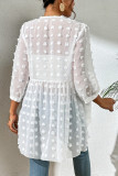 Summer Swiss Dot Long Sleeve Cardigan