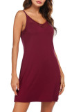 Summer Solid Color Camisole Sleeveless Pajama Dress