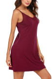 Summer Solid Color Camisole Sleeveless Pajama Dress