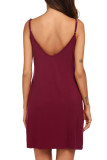 Summer Solid Color Camisole Sleeveless Pajama Dress