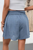 Solid Color Swiss Dot Loose Elastic Shorts