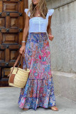 Bohemian Floral Print Loose Casual Skirt