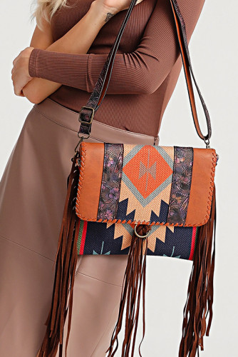 Vintage Bohemian Tassel Shoulder Cross Bag For Women