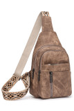 Retro PU Outdoor Cycling Sports Shoulder Bag