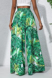 Summer Printed Casual High Waisted Wide Leg Pants