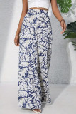 Summer Printed Casual High Waisted Wide Leg Pants