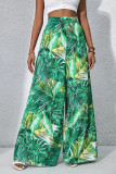 Summer Printed Casual High Waisted Wide Leg Pants