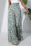Summer Printed Casual High Waisted Wide Leg Pants