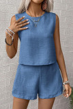 Summer Sleeveless Vest Shorts Two-Piece Set