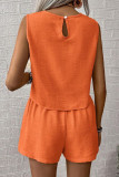 Summer Sleeveless Vest Shorts Two-Piece Set