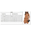 Linen Square Neck Vest Shorts Two-Piece Set