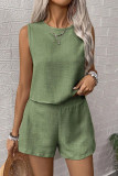 Summer Sleeveless Vest Shorts Two-Piece Set