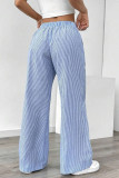 Summer Striped Printed Loose Wide Leg Pants