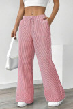 Summer Striped Printed Loose Wide Leg Pants