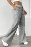 Summer Striped Printed Loose Wide Leg Pants