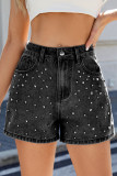 Summer Nail Bead Slimming Denim Shorts