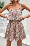 Bohemian Printed Ruffled Camisole Sleeveless Jumpsuit