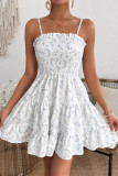 Summer Floral Print Suspender Sleeveless Dress