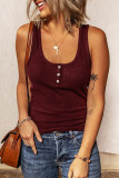 Solid Color Breasted Women's Cross Cut Vest