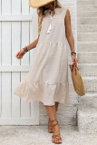 Sleeveless Loose Solid Color Summer Dress