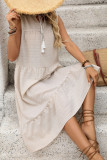 Sleeveless Loose Solid Color Summer Dress
