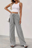 Summer Striped Casual Wide Leg Pants