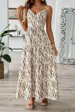 V-Neck Sleeveless Striped Camisole Beach Dress
