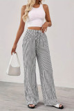 Summer Striped Casual Wide Leg Pants