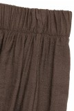 Elastic Waist Hollow Out Wide Leg Pants