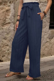 Summer Bow Tie Solid Color Wide Leg Pants