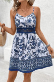 Bohemian Floral Print Sleeveless Camisole Dress