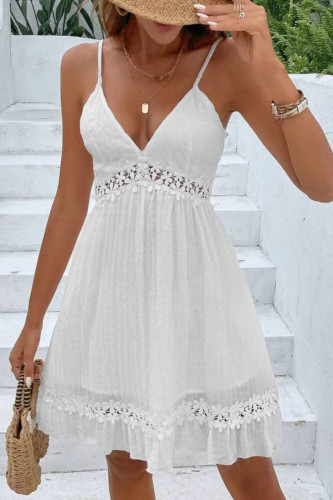 V-Neck Lace Sleeveless Camisole Dress