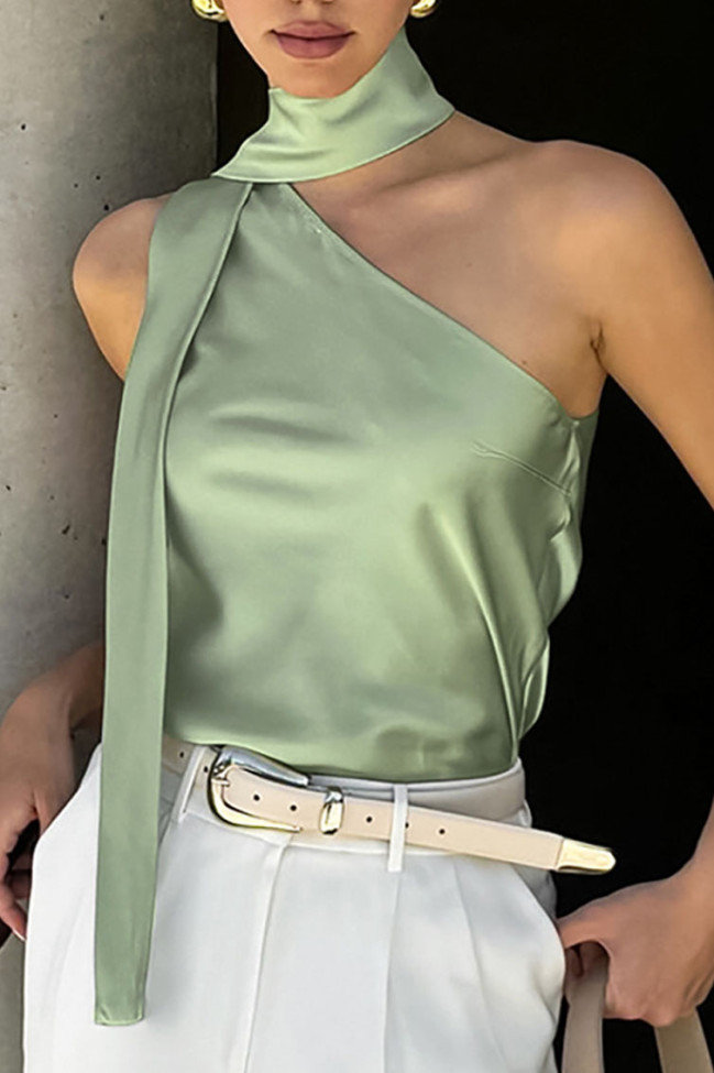 Summer Irregular Collar Tank Top