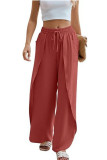 Summer Slit Drawsting Wide Leg Pants