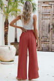 Summer Slit Drawsting Wide Leg Pants