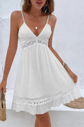 V-Neck Lace Sleeveless Camisole Dress