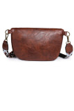 Retro Solid Color Shoulder Crossbody Bag