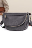 Retro Solid Color Shoulder Crossbody Bag