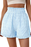 Striped High Waisted Casual Shorts