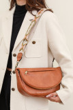 Retro Solid Color Shoulder Crossbody Bag
