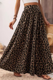 High Waisted Leopard Print Skirt