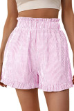 Striped High Waisted Casual Shorts