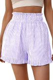 Striped High Waisted Casual Shorts