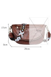Retro Solid Color Shoulder Crossbody Bag