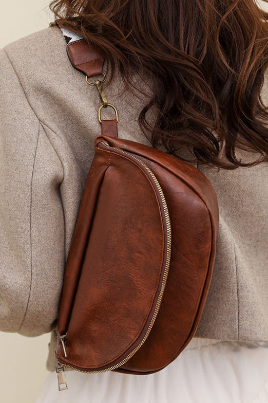 Retro Solid Color Shoulder Crossbody Bag