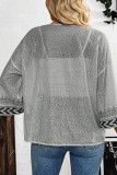 Summer Printed Flared Sleeve Cardigan